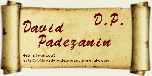 David Padežanin vizit kartica
